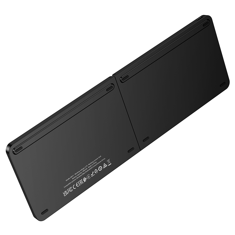 Hoco Foldable Mini and Ultra Thin Wireless Keyboard (QWERTY) GM71 - Black